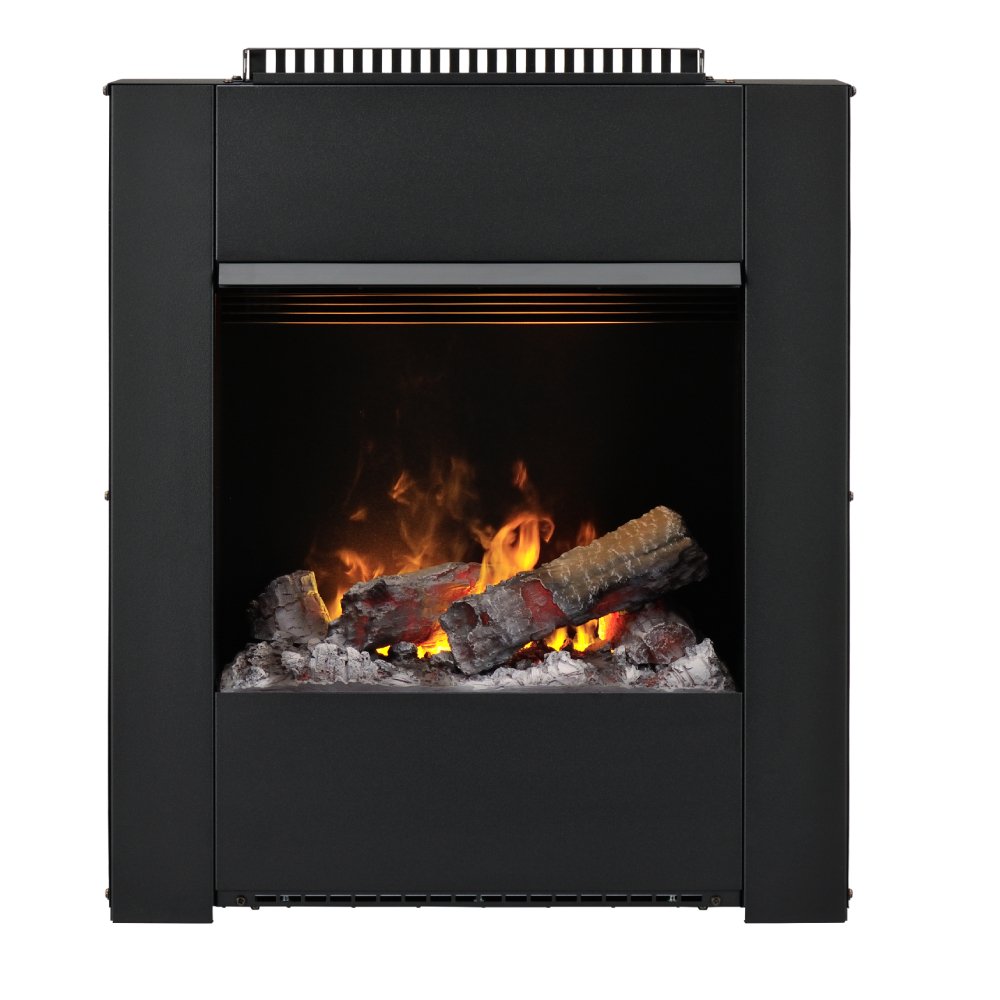 Dimplex Wall Fire Engine S elektrische haard met realistisch vlameffect en houtblokken.