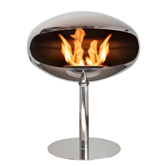 Cocoon Fires Pedestal RVS designhaard met vlammen