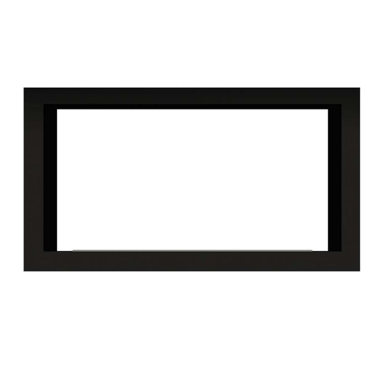 Icon Fires Double Sided Slimline Firebox 1100 zwart frame op witte achtergrond