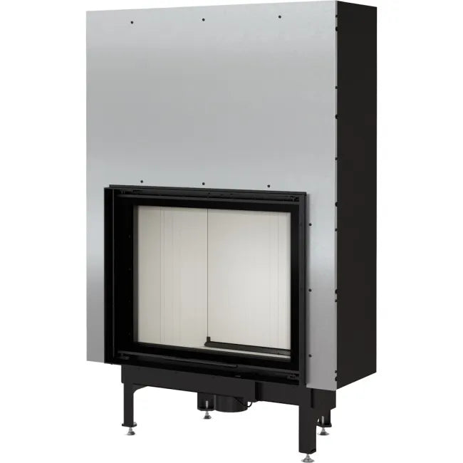 Kratki Nadia 13 kW inbouwhaard met glazen deur en metalen behuizing.