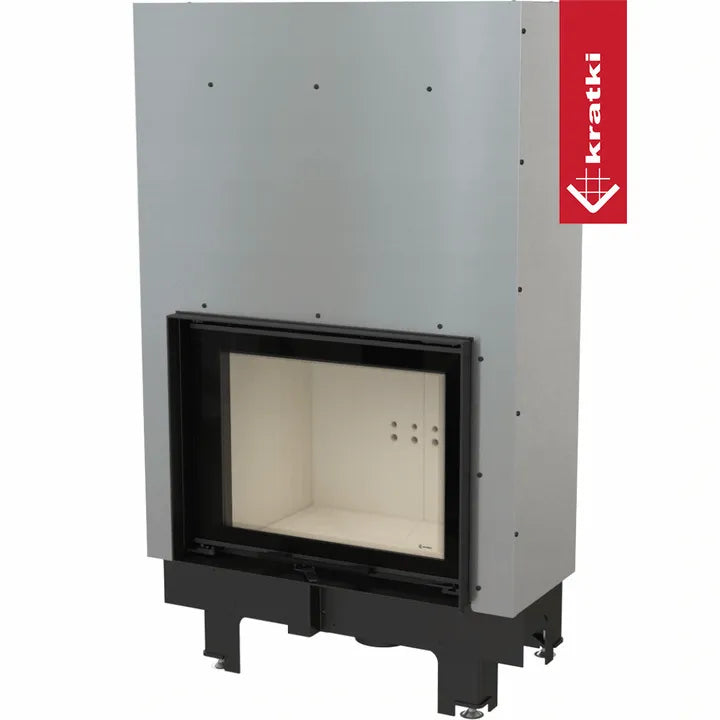 Kratki MBM CV inbouwhaard met glazen deur en metalen behuizing, merklogo rechtsboven.