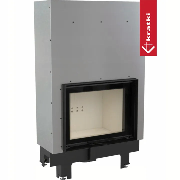 Kratki MBM CV inbouwhaard met glazen deur en metalen behuizing, merklogo rechtsboven.