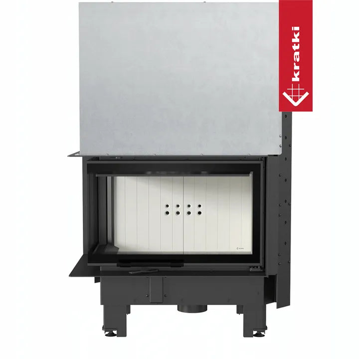 Kratki MBM Links inbouwhaard met zwart frame en witte binnenkant.