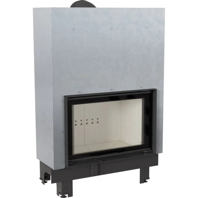 Kratki MBO inbouwhaard met glazen deur en metalen behuizing, geschikt voor moderne interieurs.