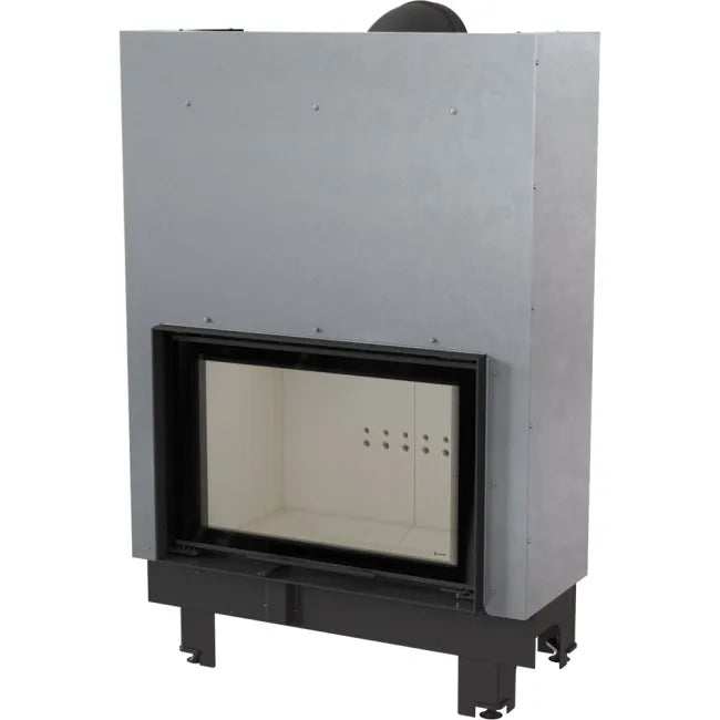 Kratki MBO inbouwhaard met glazen deur en metalen behuizing, geschikt voor moderne interieurs.