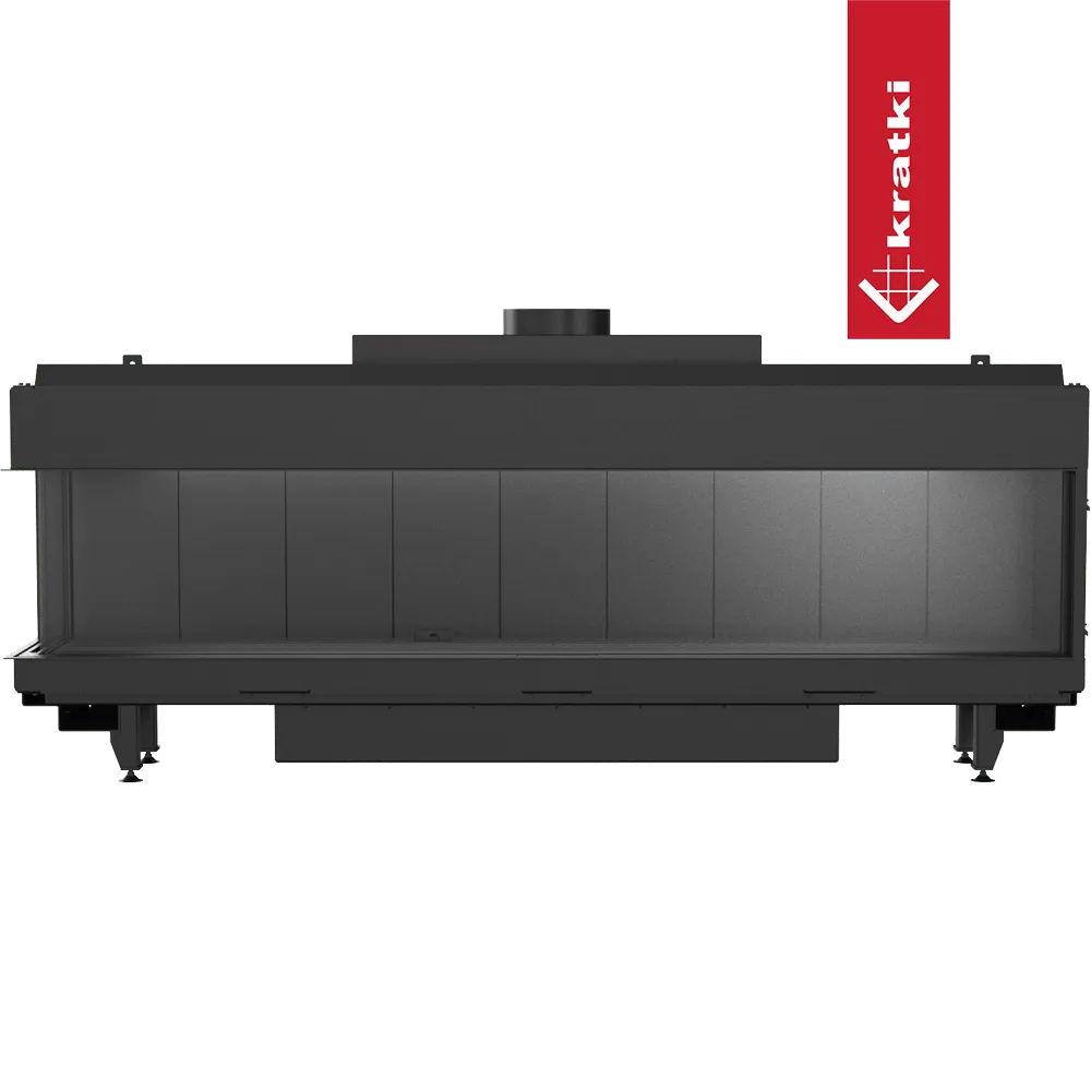 Kratki Leo 200 Links, moderne inbouwhaard met strak design en linkse hoek.