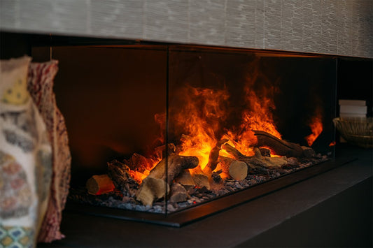 Dimplex e-MatriX 1300/400 III driezijdige haard met brandend vuur