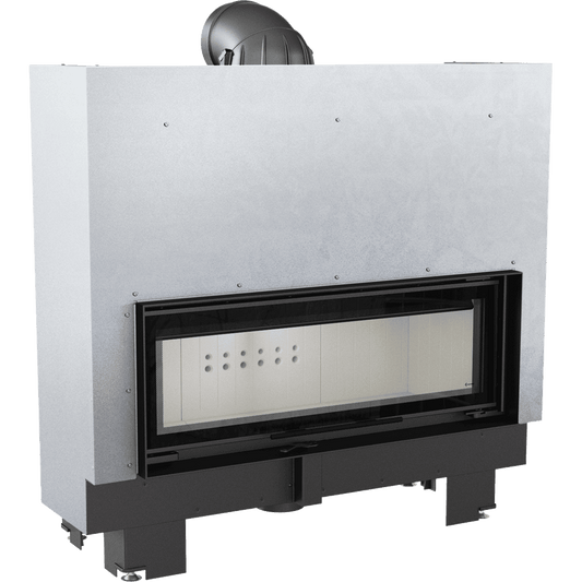 Kratki MB100 inbouwhaard met glazen ruit en metalen omkasting