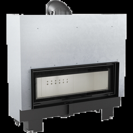 Kratki MB100 inbouwhaard met glazen deur en metalen omkasting