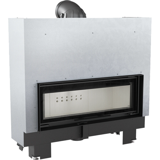 Kratki MB100 inbouwhaard met glazen deur en metalen omkasting