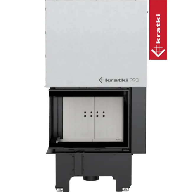 Kratki VNL 610/430 moderne inbouwhaard met strak design en witte binnenkant.