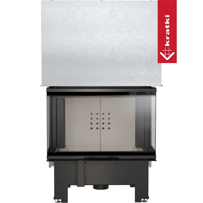 Kratki NBC 800/400 inbouwhaard met glazen deur en strak, modern ontwerp.
