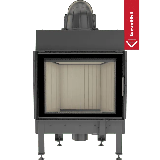 Kratki Nadia 10 kW houtkachel met glazen deur en strak, modern ontwerp.