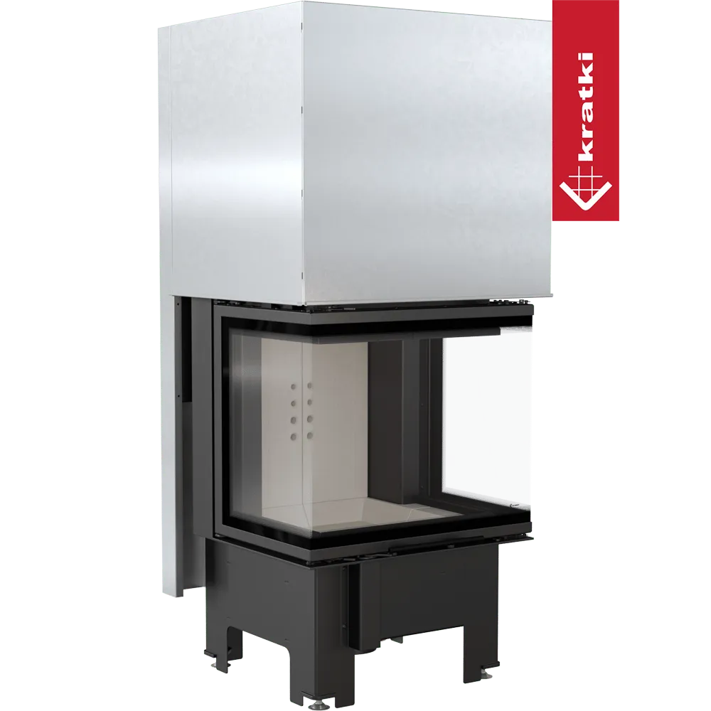 Kratki NBC 600/400 moderne inbouwhaard met hoekglas en strakke afwerking.