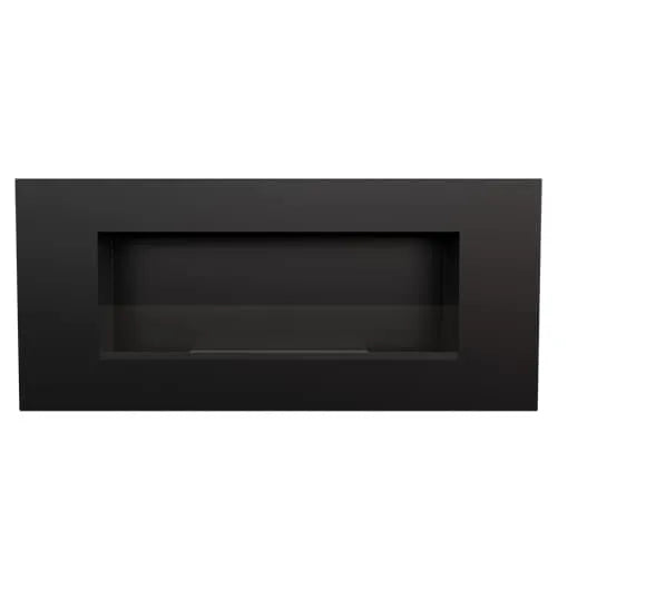 Zwarte, rechthoekige Kratki Delta2 TÜV wandhaard met een minimalistisch en modern ontwerp.