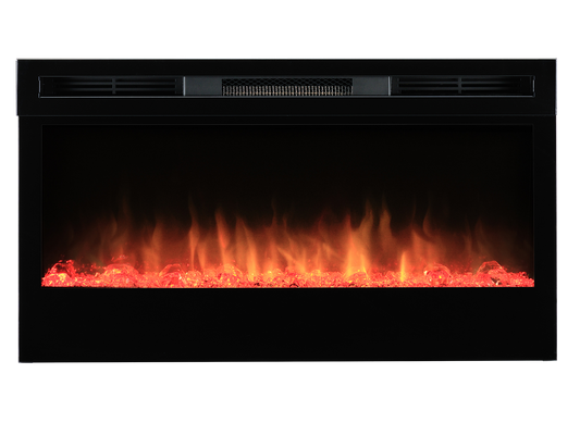 Dimplex Prism 34'' elektrische haard met vlammen en rood gloeibed