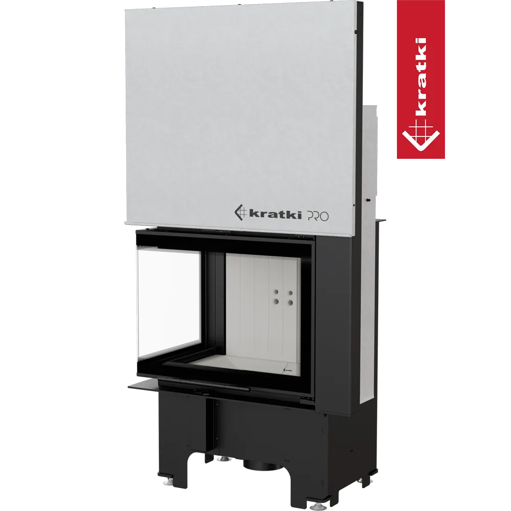 Kratki VNL 610/430 moderne inbouwhaard met glazen deur en strak design.