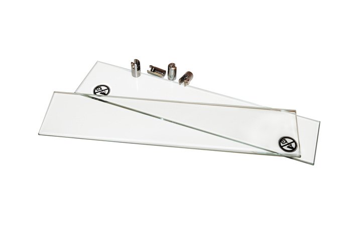 Xaralyn inbouw unit L met glazen platen en branders op witte achtergrond