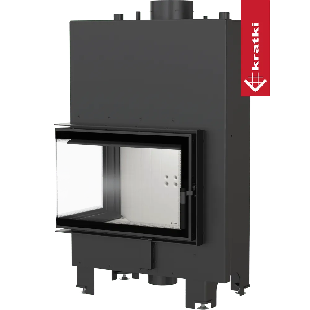 Kratki MBM CV Links, moderne hoekhaard met glazen deur en zwart metalen frame.