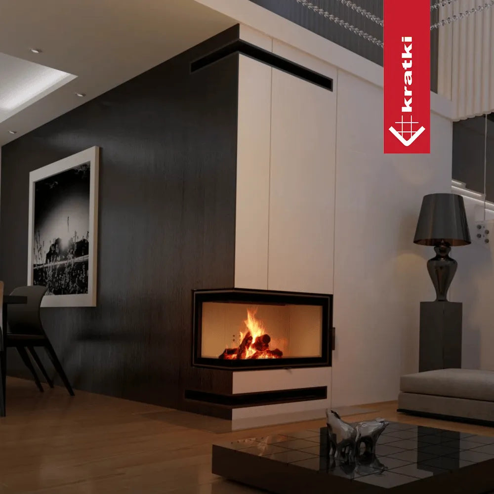 Kratki MBO CV Links in een moderne woonkamer met zwart-witte inrichting en kunst aan de muur.