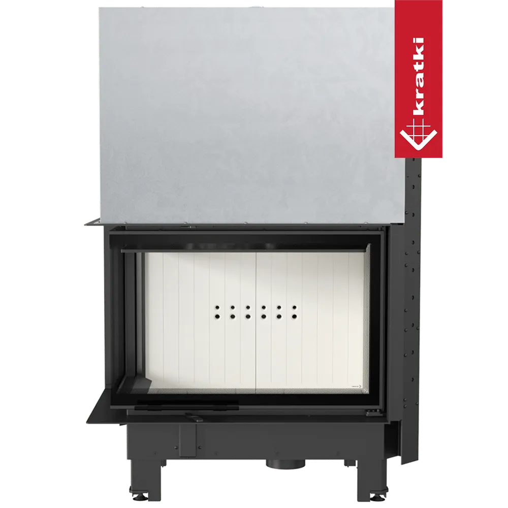 Kratki MBA Links inbouwhaard met moderne, strakke afwerking en wit interieur.