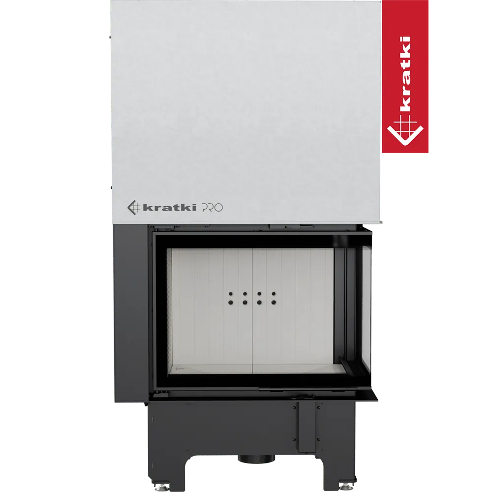 Kratki VNP 700/480 inbouwhaard met zwart frame en witte binnenkant, merklogo zichtbaar.