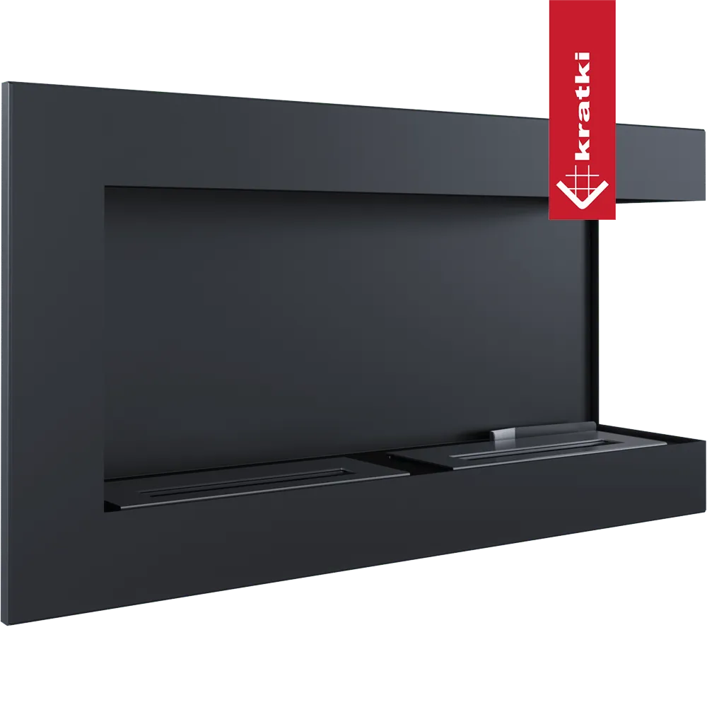 Kratki Delta Rechts TÜV, moderne zwarte wandhaard met strakke lijnen en minimalistisch ontwerp.