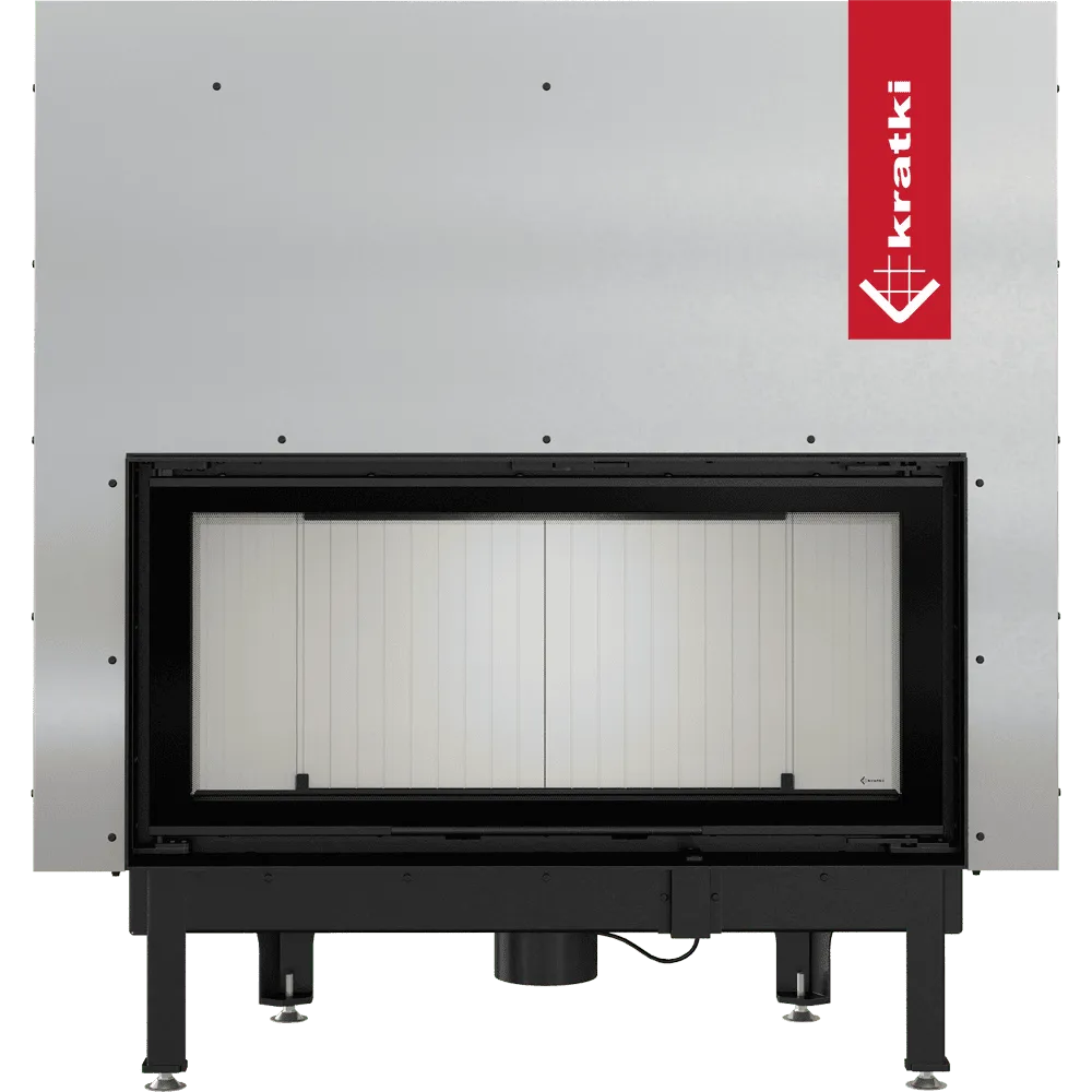 Kratki Nadia 14 kW inbouwhaard met modern ontwerp en groot glazen venster.