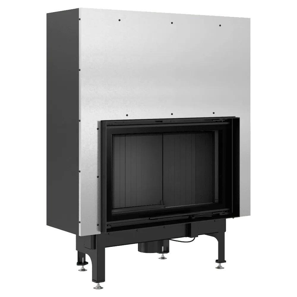 Kratki Nadia 12 kW inbouwhaard met zwart frame en verstelbare poten.
