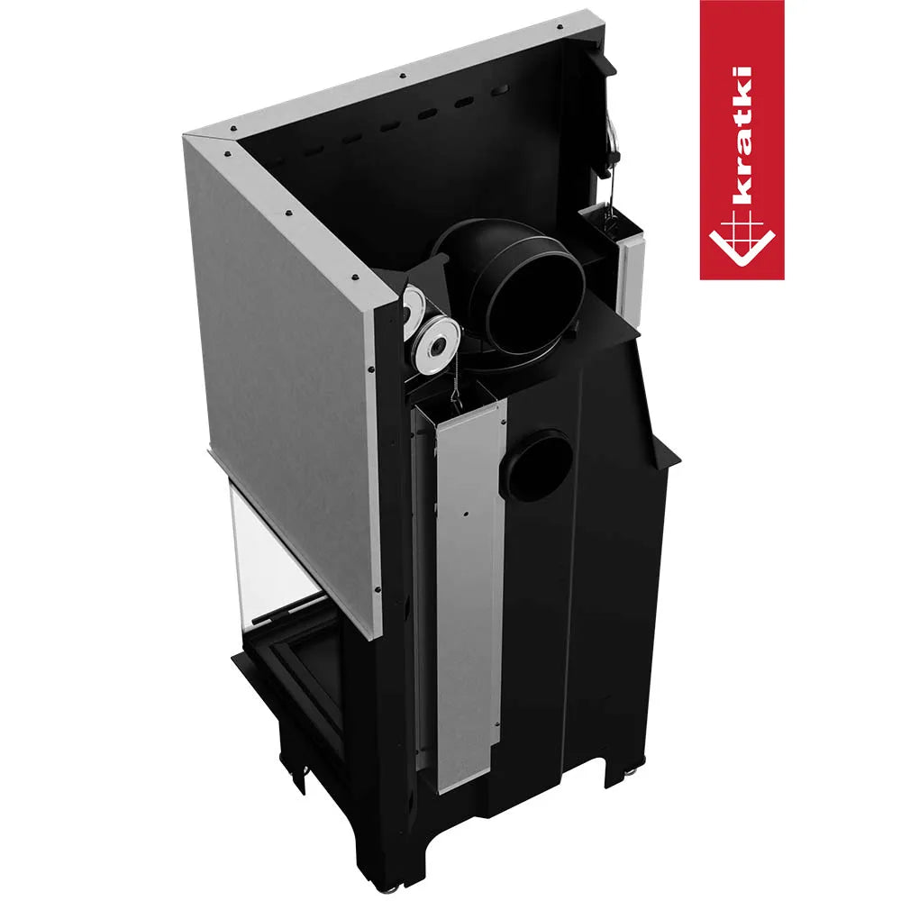 Kratki VNP 700/480 houtkachel met modern ontwerp en efficiënte verbrandingskamer.