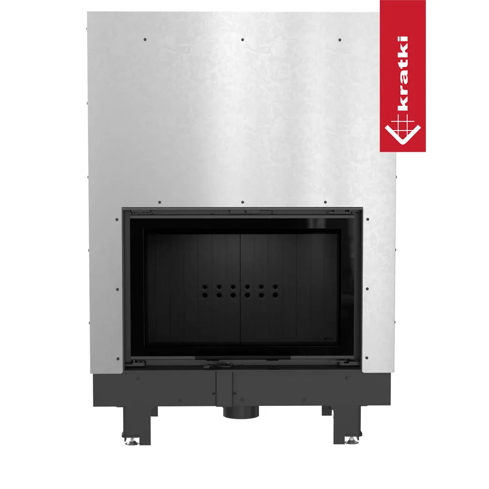 Kratki MBO CV inbouwhaard met zwart front en zilverkleurige behuizing.