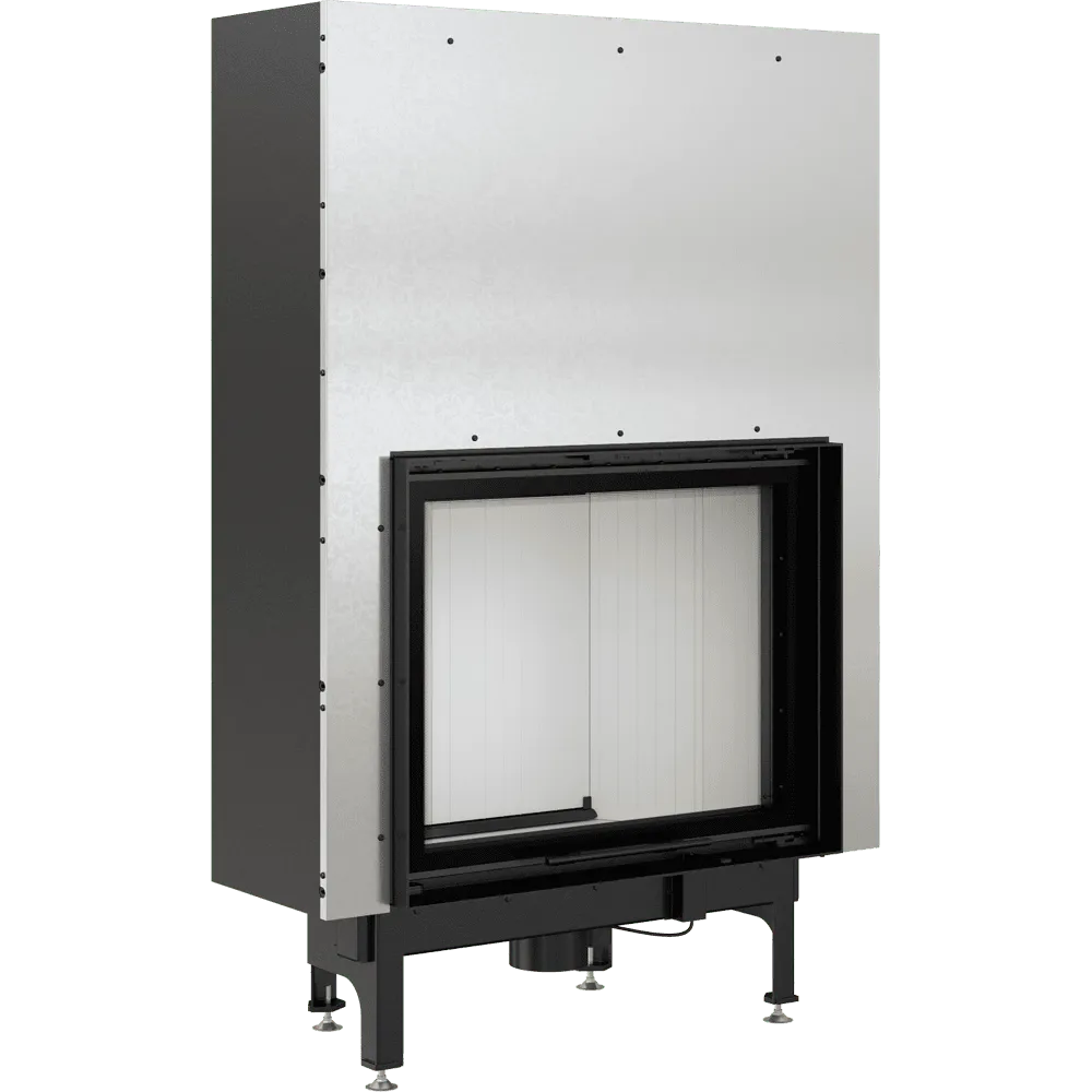 Kratki Nadia 13 kW inbouwhaard met glazen deur en metalen behuizing.