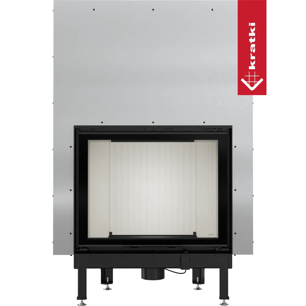 Kratki Nadia 13 kW inbouwhaard met modern ontwerp en groot glazen venster.
