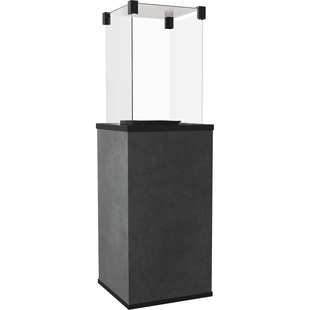 Kratki Patio Mini terrasverwarming met glazen windscherm