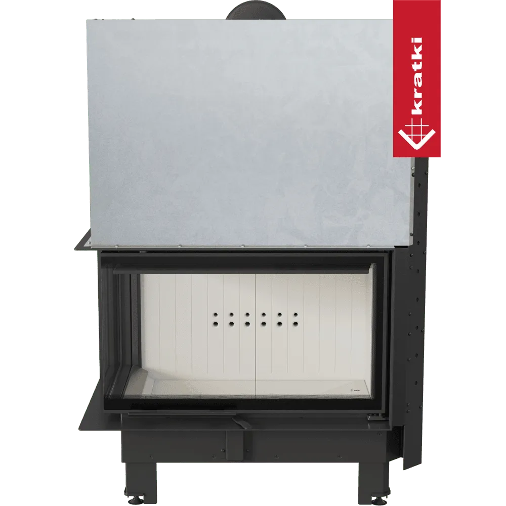 Kratki MBO Links inbouwhaard met moderne, strakke afwerking en witte binnenbekleding.