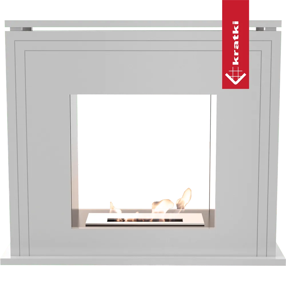 Witte Kratki June Tunnel TÜV haard met vlammen en rood Kratki logo aan de rechterkant.
