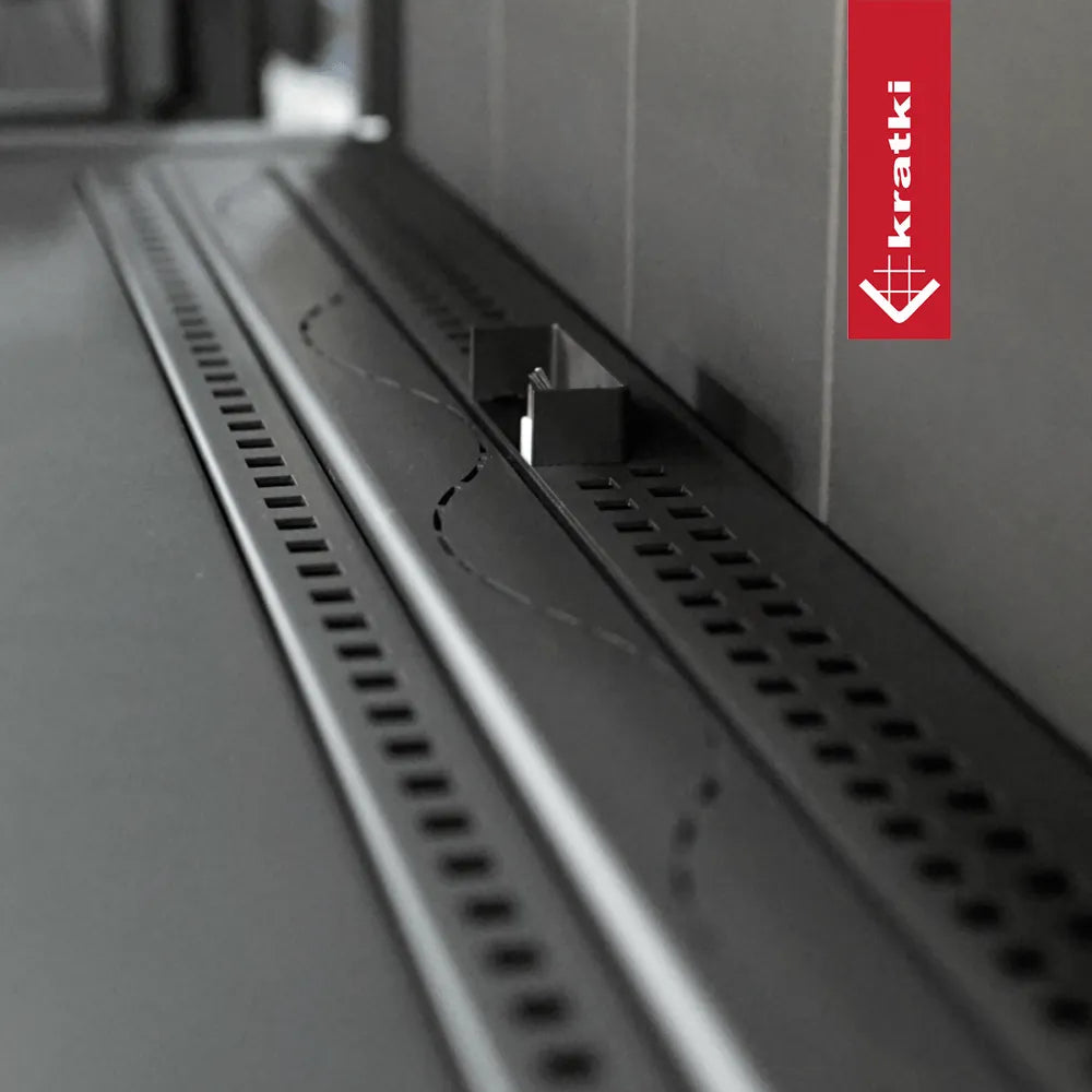 Close-up van de Kratki Leo 200 Links & Rechts haard met ventilatieopeningen.