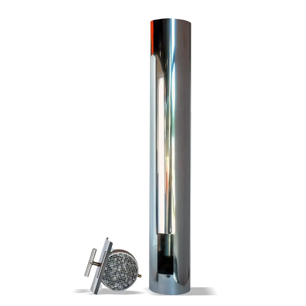 ABCAT Houtrookfilter met cilindervormige metalen behuizing en rooster