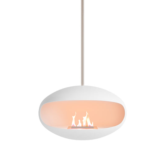 Cocoon Fires Aeris Wit hangende haard met vlammen