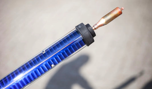 AkoTec zonneboilerset voor tapwater, glazen vacuümbuis met koperen uiteinde