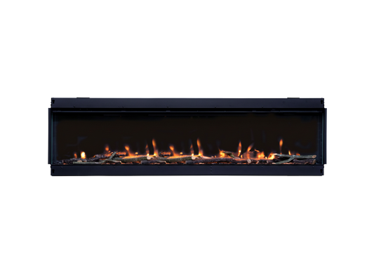 Charlton & Jenrick i-1500e Slim inzethaard met smalle vlammen en houtblokken