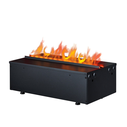 Dimplex Cassette 500 Retail Multi Colour Optimyst met vlammen op witte achtergrond