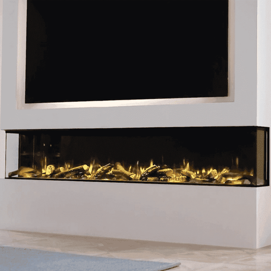 Charlton & Jenrick i-2200e Deep in witte wand, met brede haardvuurstrook