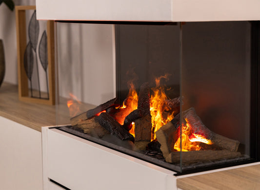 Dimplex 3 Step Multi Colour Optimyst ingebouwd met zichtbare vlammen en houtblokken