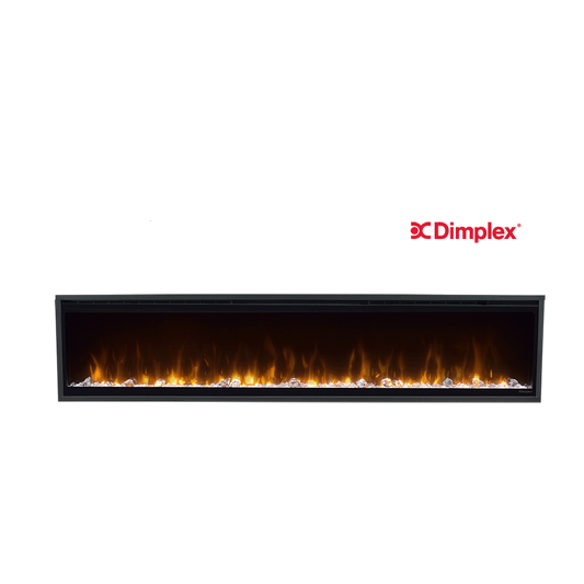 Dimplex Ignite XL 74" elektrische haard met lange vlammen, op witte achtergrond