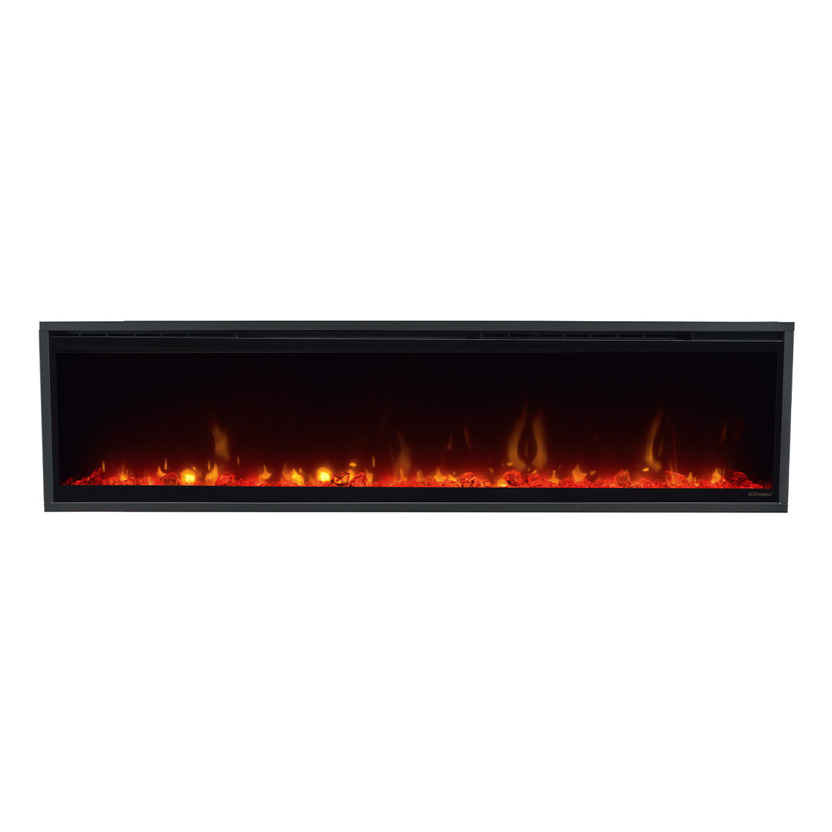 Dimplex Ignite XL 60" elektrische haard met vlammen op witte achtergrond
