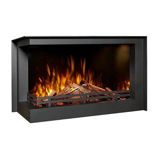 Fair Fires Tru Vizion Solution insert 650 tweezijdig met vlammen en houtblokken