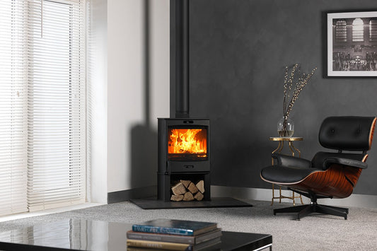 Charlton & Jenrick Fireline FQ5W-3 houtkachel in moderne woonkamer