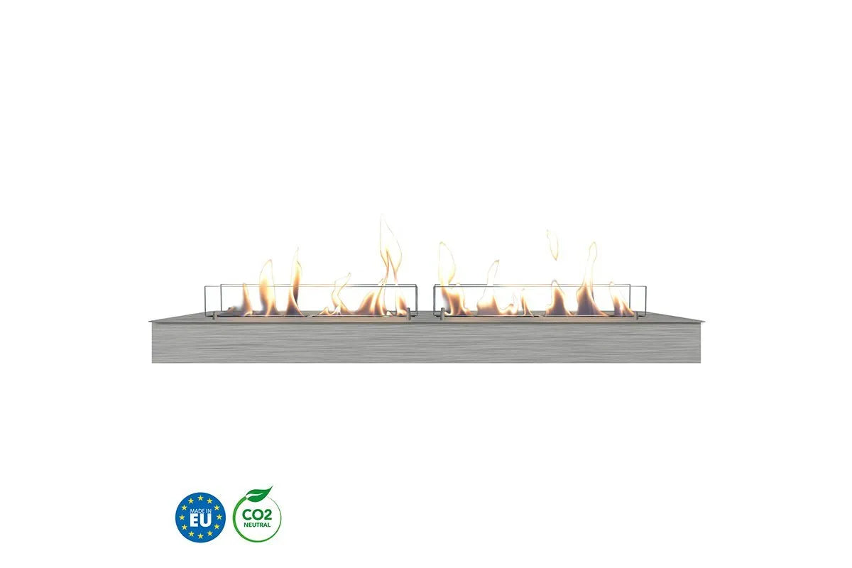 Xaralyn bio-ethanol brander XXL met lip, met twee branders en vlammen, CO2-neutraal.