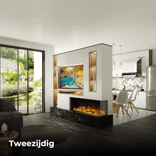 Charlton & Jenrick i-1250e Deep ingebouwd in moderne woonkamer met keuken